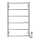 Toalheiro aquecido em escada CLASSIC 100W/230V 81x53cm aço inoxidável/cromado brilhante direita