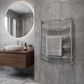 Toalheiro aquecido em escada CLASSIC 102W/230V 50x53 cm aço inoxidável/cromado brilhante