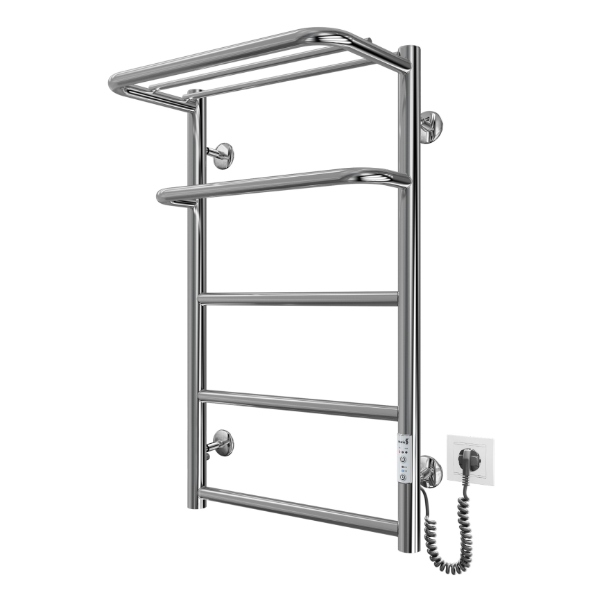 Toalheiro aquecido em escada HOTEL 75W/230V 66x42 cm, inox/cromado, lado direito