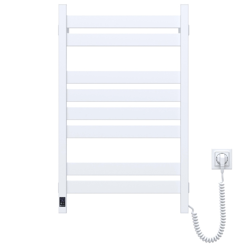 Toalheiro radiador para casa de banho com termóstato LARGO 432W/230V 80,6 cm IP44 branco direito angular