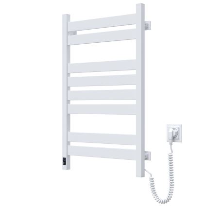 Toalheiro radiador para casa de banho com termóstato LARGO 432W/230V 80,6 cm IP44 branco direito angular