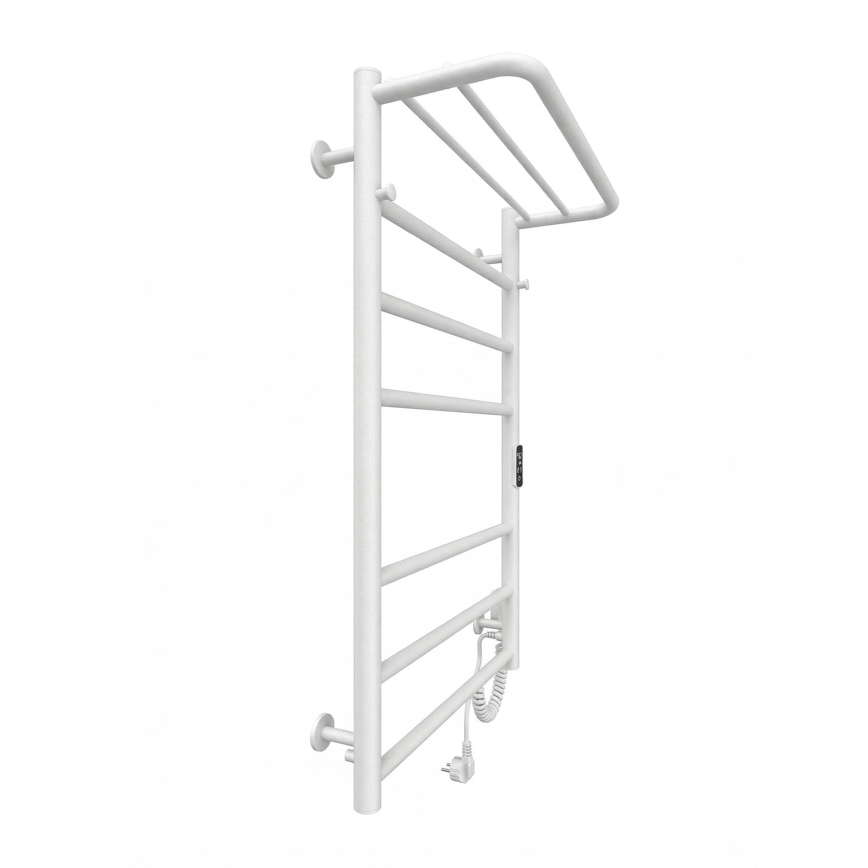 Toalheiro aquecido para casa de banho HOME, 95 W/230 V, 77 x 53 cm, aço inoxidável/branco, montagem à direita