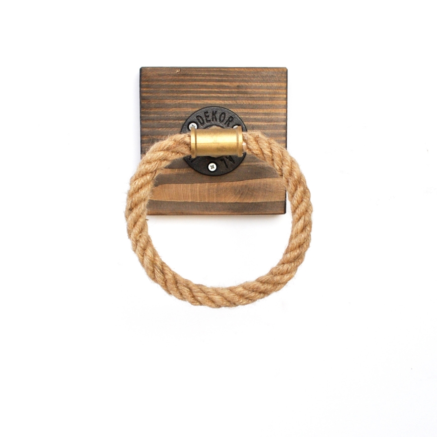 Toalheiro BORURAF 14x14 cm castanho