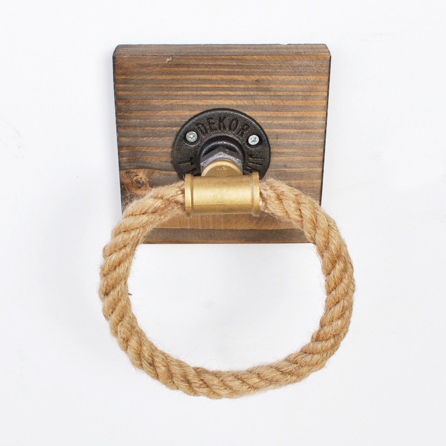 Toalheiro BORURAF 14x14 cm castanho