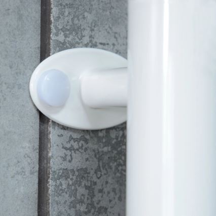 Toalheiro eléctrico giratório com termostato FOUETTE 120 W, 80 x 49 cm, branco