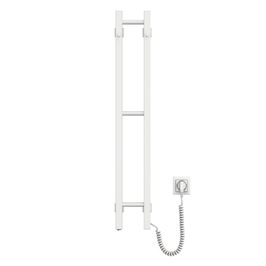 Toalheiro eléctrico SILOUETTE 187W/230V 101,1 cm IP44 branco direito de perfil quadrado