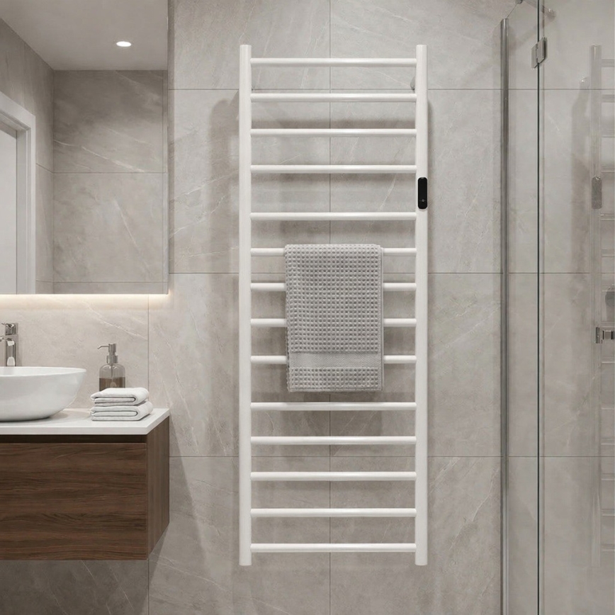 Toalheiro elétrico 45x132 cm 180 W inox/branco