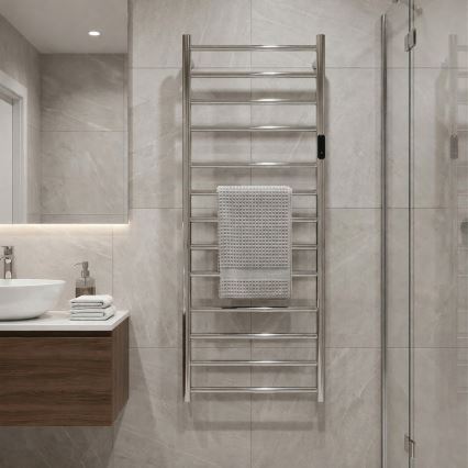 Toalheiro elétrico 45x132 cm 180W aço inoxidável