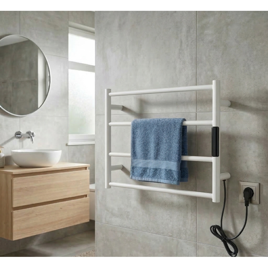 Toalheiro elétrico 56x37 63 W inox/branco