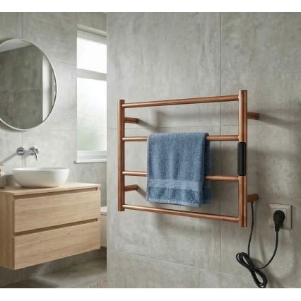 Toalheiro elétrico 56x37 63W inox/cobre