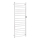 Toalheiro elétrico 60 x 168 cm, 285 W, aço inoxidável/branco