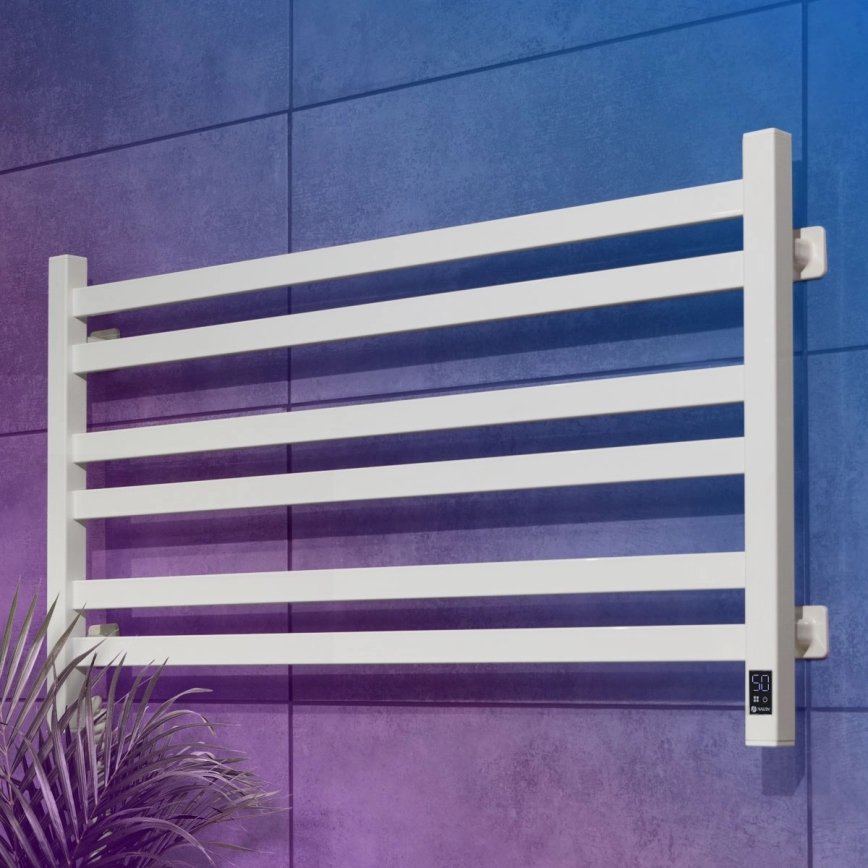 Toalheiro elétrico com termóstato AVANGARD 181 W 50 x 90 cm branco, lado esquerdo