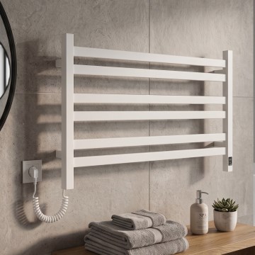 Toalheiro elétrico com termostato AVANGARD 181W 50x90 cm branco esquerdo