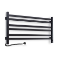 Toalheiro elétrico com termóstato AVANGARD 181W 50x90 cm preto esquerdo