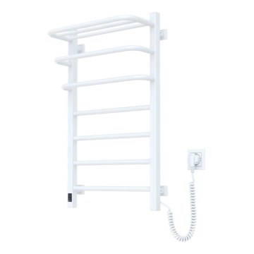 Toalheiro elétrico com termóstato FORTIS 155W 80x48 cm branco, lado direito