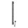 Toalheiro elétrico com termostato SILOUETTE 106W 150x9 cm, preto, lado direito
