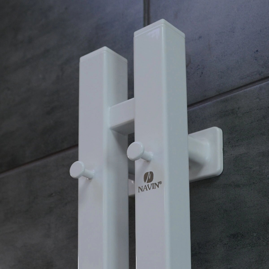 Toalheiro elétrico com termóstato SILOUETTE 70 W, 120 x 9 cm, branco, montagem à direita