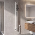 Toalheiro elétrico com termóstato SILOUETTE 70W 120x9 cm branco direito