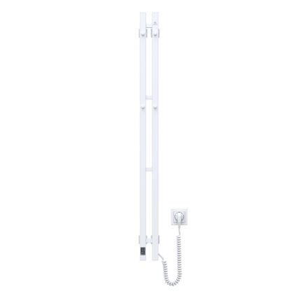 Toalheiro elétrico com termóstato SILOUETTE 70W 120x9 cm branco direito