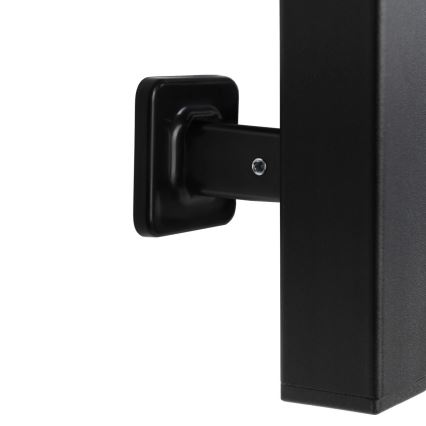 Toalheiro elétrico com termóstato SILOUETTE 70W 120x9 cm, preto, lado direito