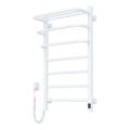 Toalheiro elétrico FORTIS com termostato 155W, 80x48 cm, branco, com ligação à esquerda