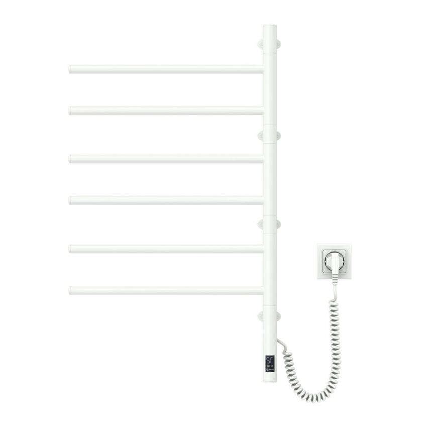 Toalheiro elétrico giratório com termostato ARABESQUE 105 W 80 x 49 cm branco