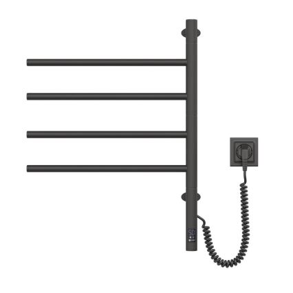 Toalheiro elétrico giratório com termostato ARABESQUE 60W 65x49 cm  preto
