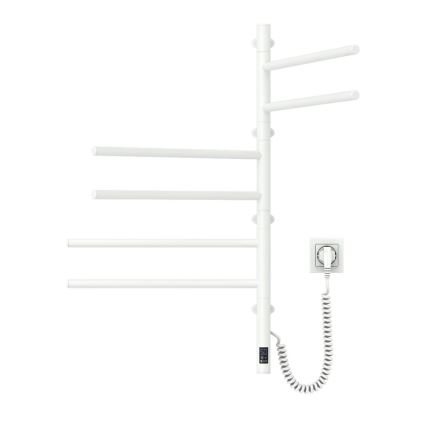 Toalheiro elétrico giratório para toalhas com termostato ARABESQUE 105W 80x49 cm branco