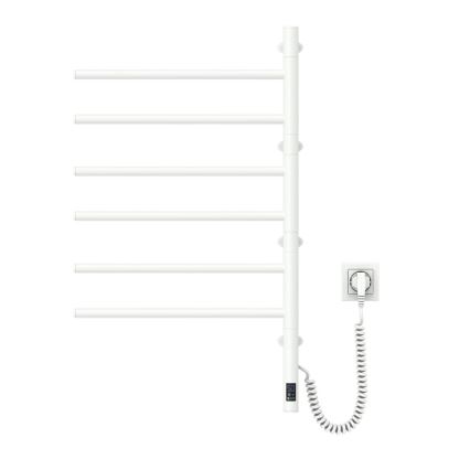 Toalheiro elétrico giratório para toalhas com termostato ARABESQUE 105W 80x49 cm branco