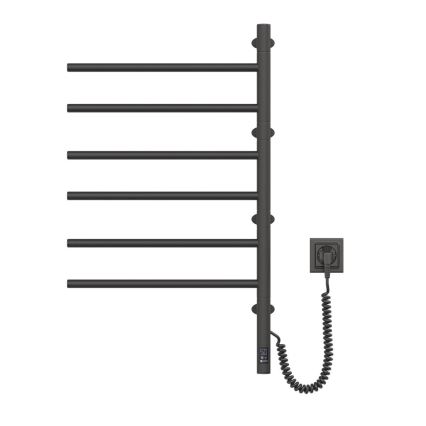 Toalheiro elétrico giratório para toalhas com termóstato ARABESQUE 105W 82x49 cm preto