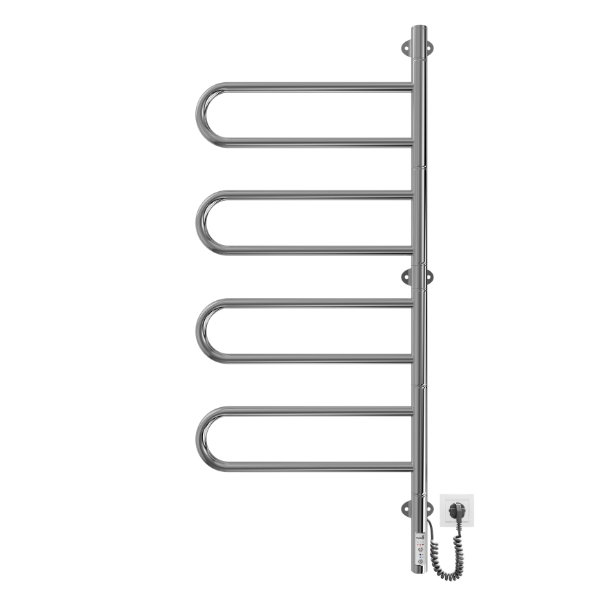 Toalheiro elétrico giratório TRISTAR 105W/230V 100x44,5cm IP44 aço inoxidável/cromado brilhante