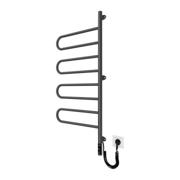 Toalheiro elétrico giratório para toalhas TRISTAR 105W/230V 102,5x44,5 cm IP44 inox/preto