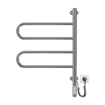 Secador de toalhas elétrico giratório TRISTAR 75W/230V 62,5x44,5 cm IP44 aço inoxidável/cromado brilhante