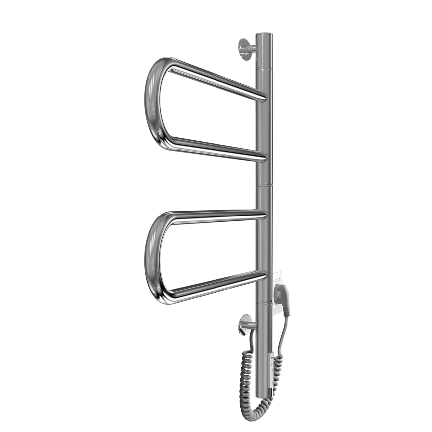 Secador de toalhas elétrico giratório TRISTAR 75W/230V 62,5x44,5 cm IP44 aço inoxidável/cromado brilhante