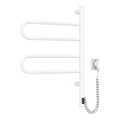 Toalheiro elétrico rotativo com termostato FOUETTE 60W 65X49 cm branco