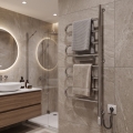 Toalheiro elétrico rotativo TRISTAR 105 W/230 V 102,5x44,5 cm IP44 aço inoxidável/cromado brilhante