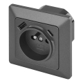 Tomada de parede doméstica com USB-A e USB-C, padrão francês 250V/16A, antracite
