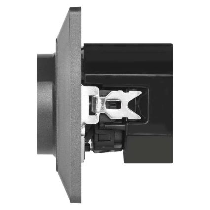 Tomada de parede doméstica com USB-A e USB-C, padrão francês 250V/16A, antracite