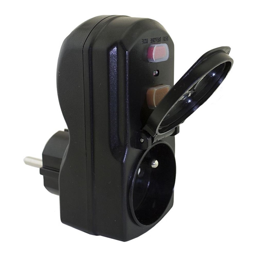 Tomada dispositivo de corrente residual FK-PRCD-2 16A 230V + tomada de segurança IP54