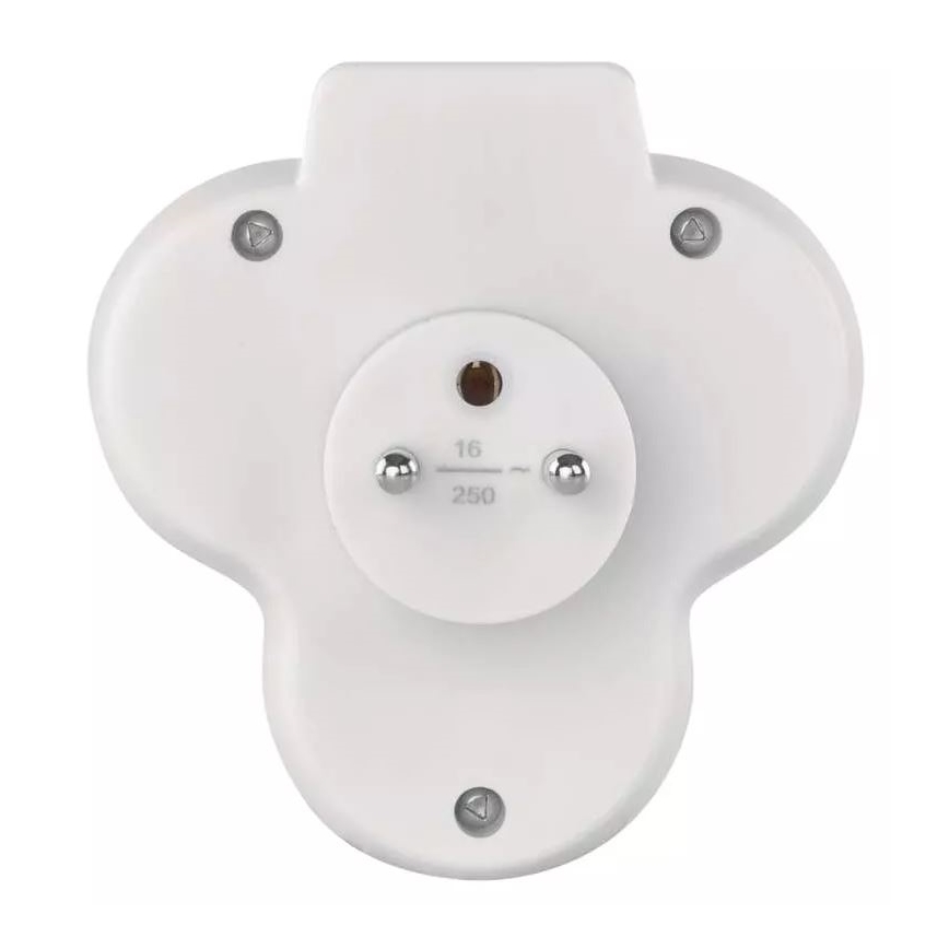 Tomada dividida com um interruptor 3x10A/230V