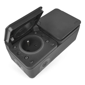 Tomada dupla para ambientes húmidos IP55