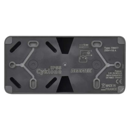 Tomada dupla para ambientes húmidos IP55