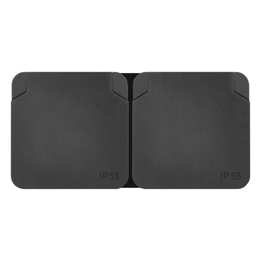 Tomada dupla para ambientes húmidos IP55