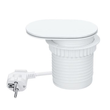 Tomada embutida 20 W, 1x tomada + USB tipo A e C, branca