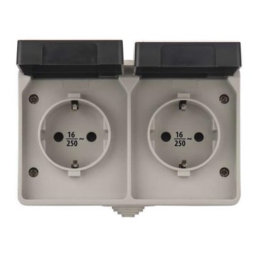 Tomada exterior SCHUKO 250V/16A IP44 2Z