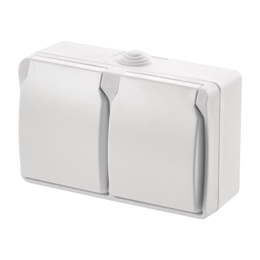 Tomada externa 2xFRENCH 250V/16A IP44