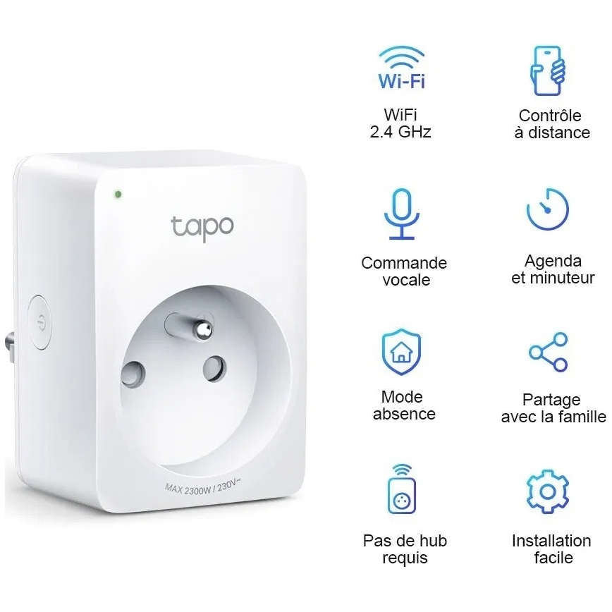 Tomada inteligente E 2300W Wi-Fi