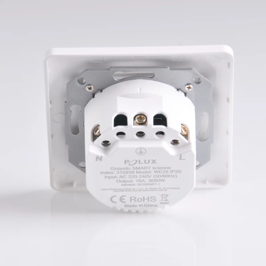 Tomada inteligente SMART 3680W/230V/16A Wi-Fi Tuya SCHUKO