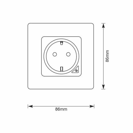 Tomada inteligente SMART 3680W/230V/16A Wi-Fi Tuya SCHUKO