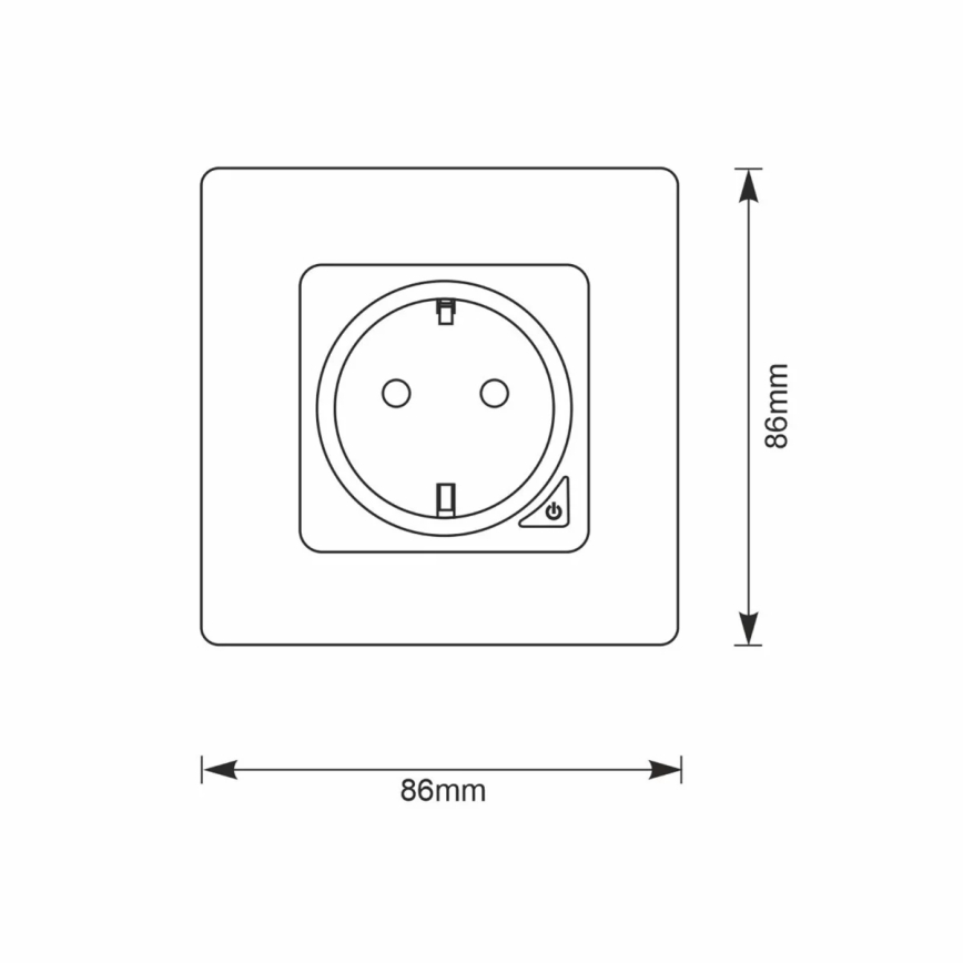 Tomada inteligente SMART 3680W/230V/16A Wi-Fi Tuya SCHUKO